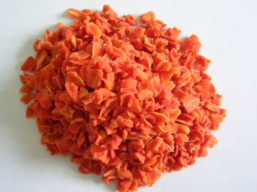 Safe And Healthy Dried Carrot Chips Low Calorie No Additives With 10x10x3mm Size