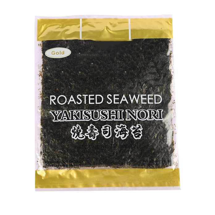 8% Moisture Dried Roasted Seaweed Nori 100 Sheets Per Bag
