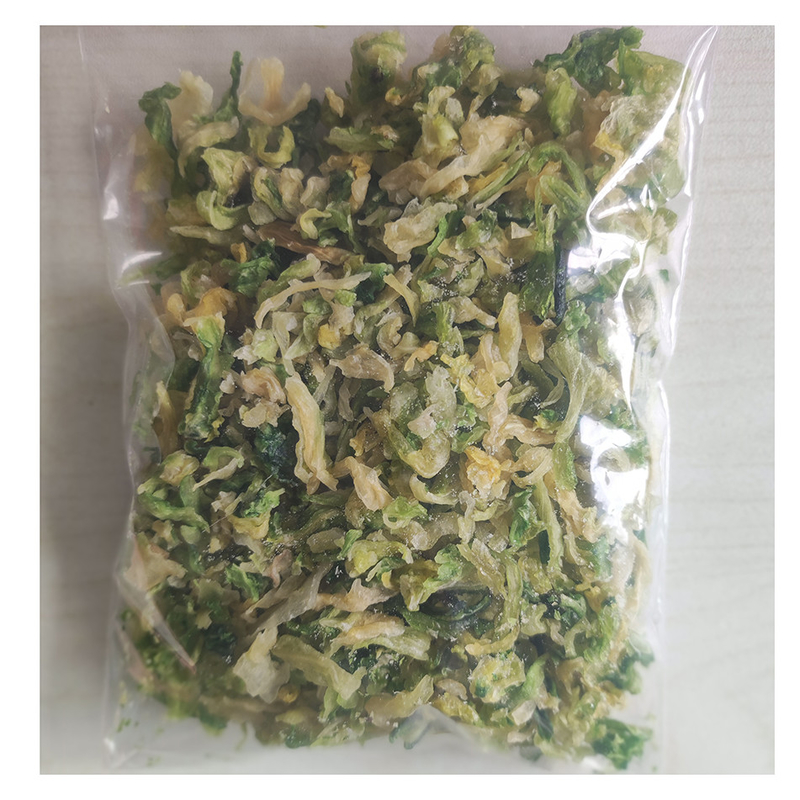 Chinese Natural Dehydrated Vegetables Dried Cabbage Flakes Light Green