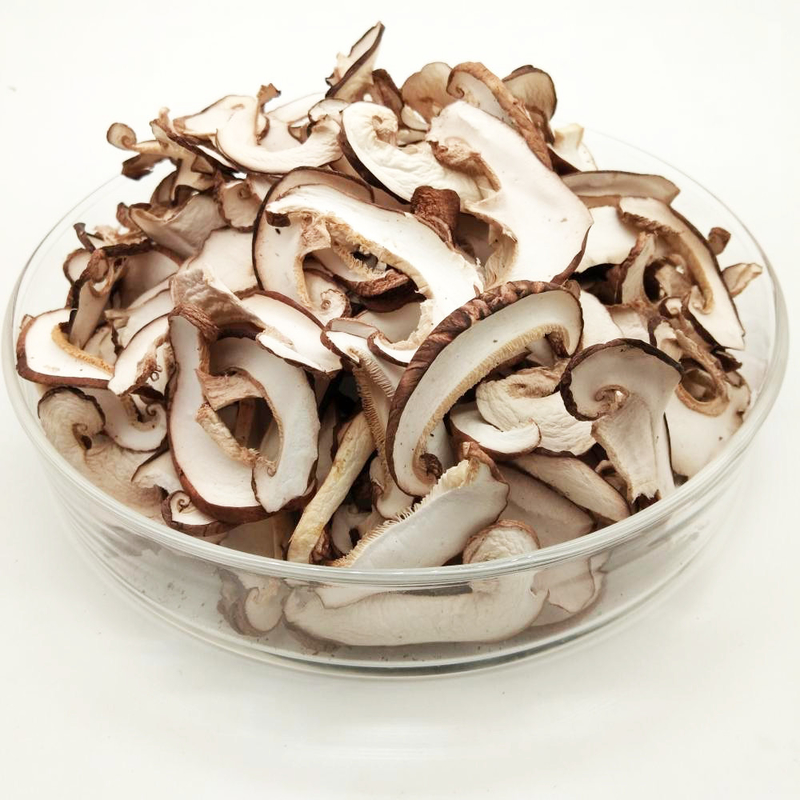 Dark Brown Dried Sliced Shiitake Mushrooms High Nutrition