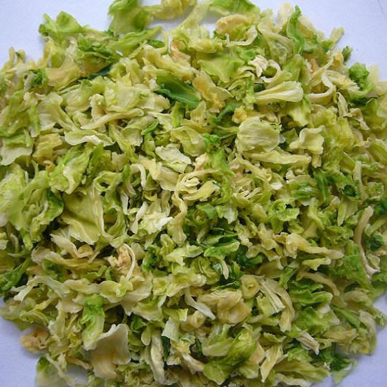 ISO HACCP Dried Cabbage Air Dried Vegetables Flakes 15x15mm