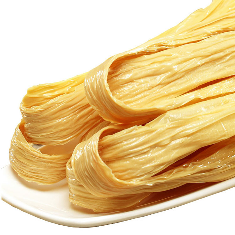 Protein Fiber Bright Yellow Bean Curd  Tofu  Skin Dried Bean Curd Sticks Carton Packaging - 500g