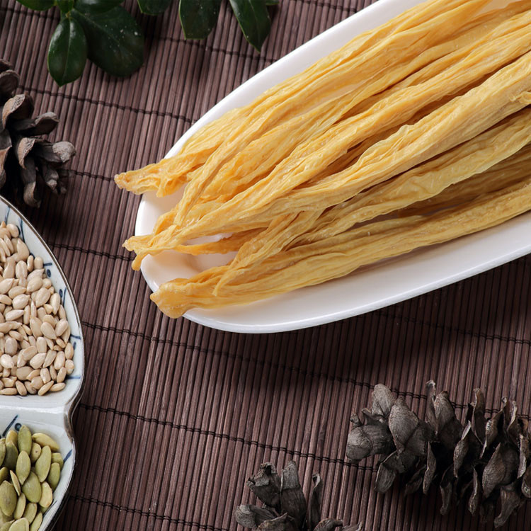 500g Bright Yellow Soybean Water Tofu Skin Sticks Beancurd Sticks For Healthy Protein Rich Snack