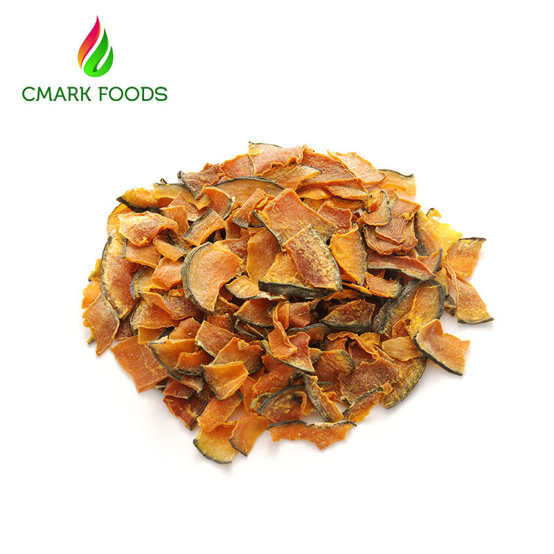 Professional Dried Pumpkin Slices Orange Red Color Healthy Snack ISO Certification