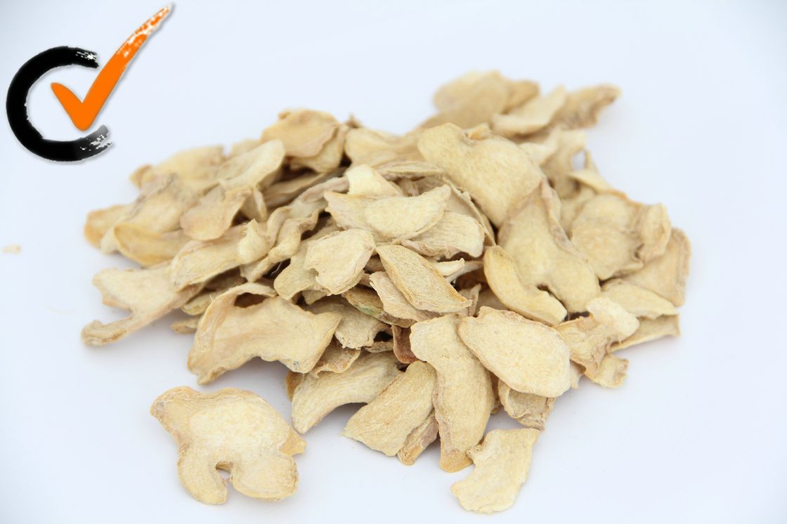 Yellow Organic Dried Ginger Slices No Additives ISO FDA Approval