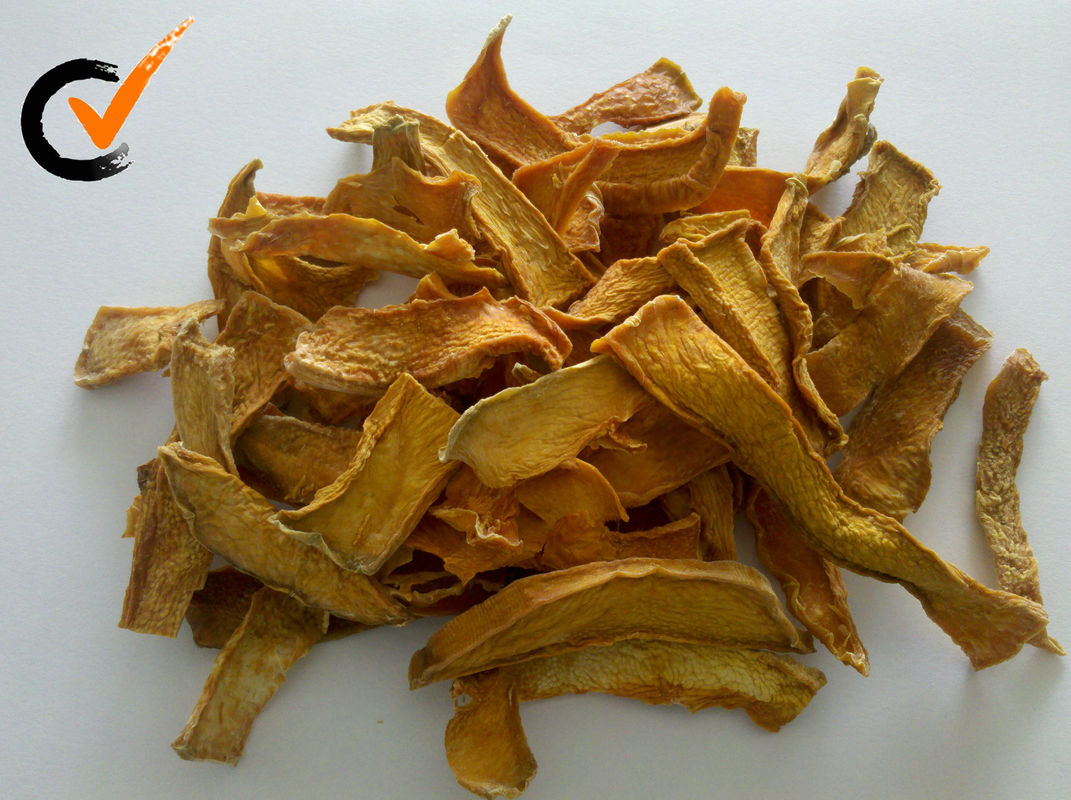 HACCP Standard Dried Pumpkin Slices / Dehydrated Pumpkin Flakes Golden Yellow Color