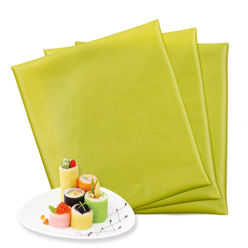 Colorful  Mamenori Sheets Orange , Yellow , Green , Pink , Soy Crep Sheets For Rolling Sushi