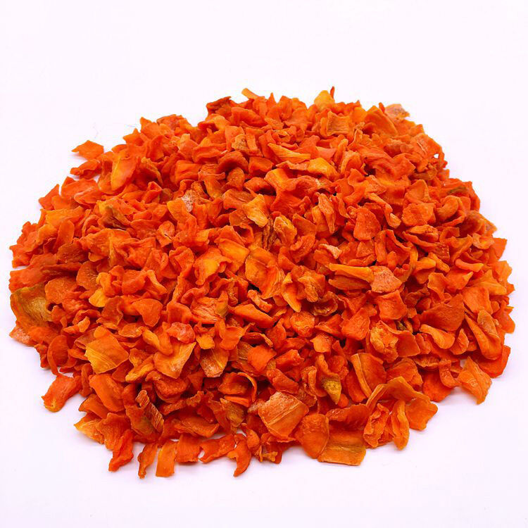 Dehydrated Carrot Chips 10*10*3mm with Max 7% Moisture and HACCP HALAL ISO Certification