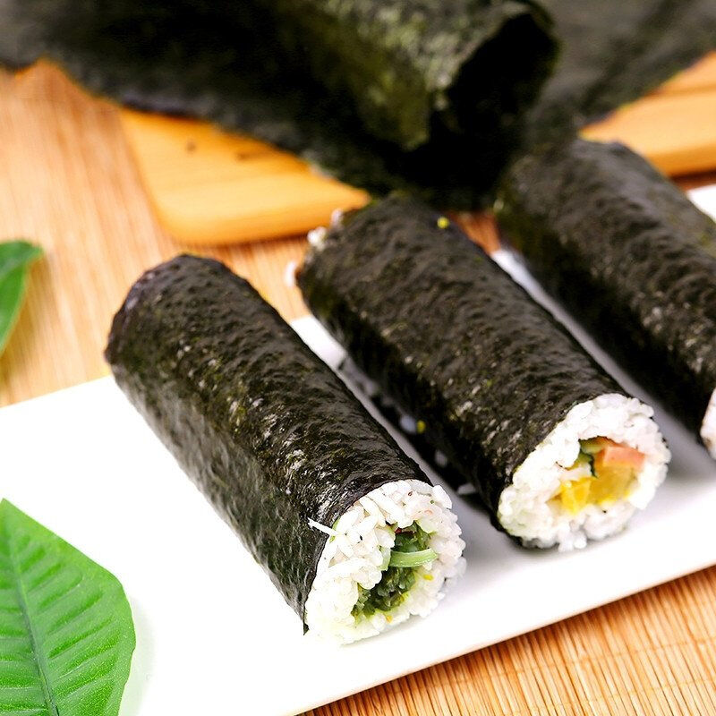 Economy Sushi Nori Roasted Seaweed Sheets Grade B 19x21cm 100 Sheets Per Bag Value Bulk Wholesale Sushi Bars