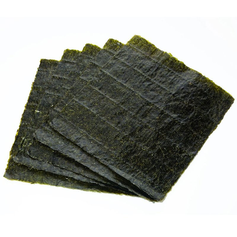 Gold Grade Roasted Sushi Nori Sheets 19x21cm Full Size 50 Sheets Per Bag Premium Foodservice Retail Sushi Seaweed