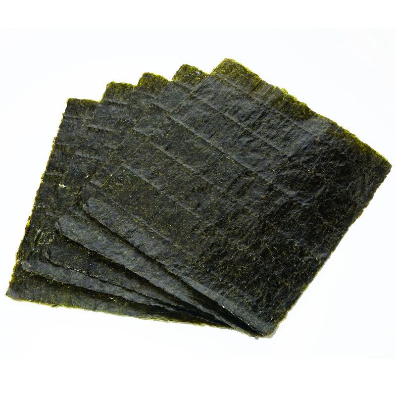 Sushi Nori Roasted Seaweed Sheets Grade A 19x21cm 100 Sheets Per Bag Wholesale Restaurant Bulk Dark Green Yaki Nori