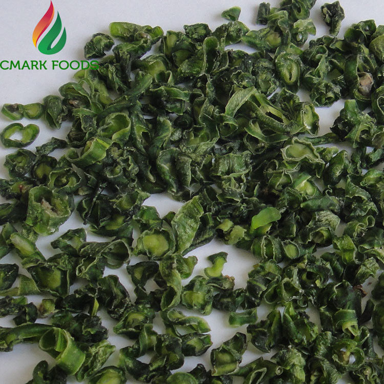 Food Grade Air Dried Vegetables Dehydrated Cross Cut Green Beans 5*5mm GMO Free