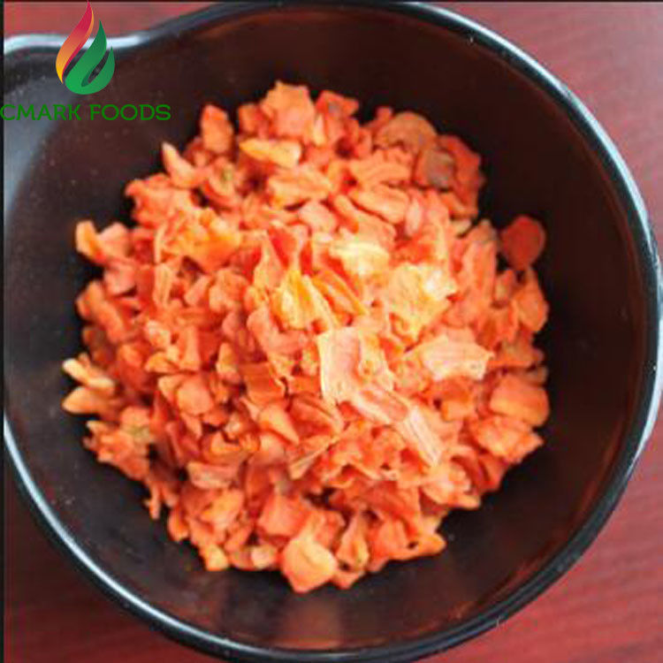 Dry Cool Place Storage HALAL Orange Red Dried Carrot Chips Low Sugar