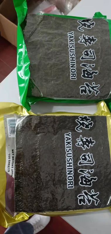 Wrap Food 50 Sheets Pack Dry Roasted Seaweed Nori Dark Green