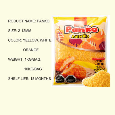 Different Color Bread Crumbs Panko Crispy Crumbs Yellow White And Orange For Fried Food